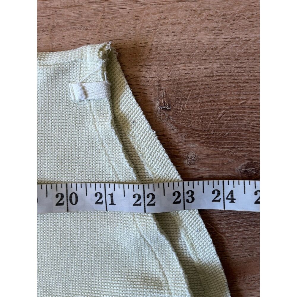 We The Free  Free People Yellow Long Sleeve Cuff Shirt Top  Women's Size Large - Picture 9 of 11